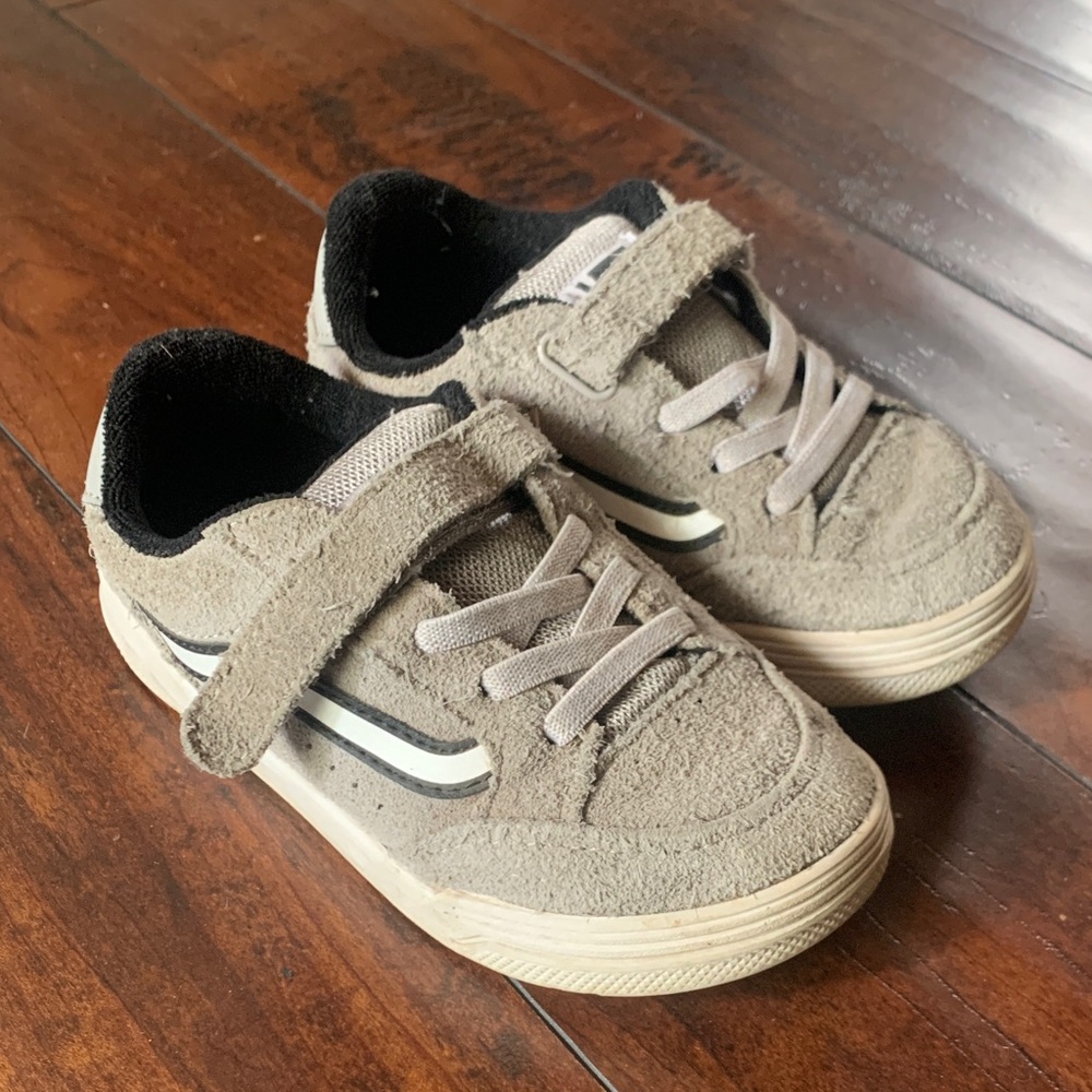 FINAL OFFER | VANS - Kids Suede Sneaker in light gray- Velcro Closure